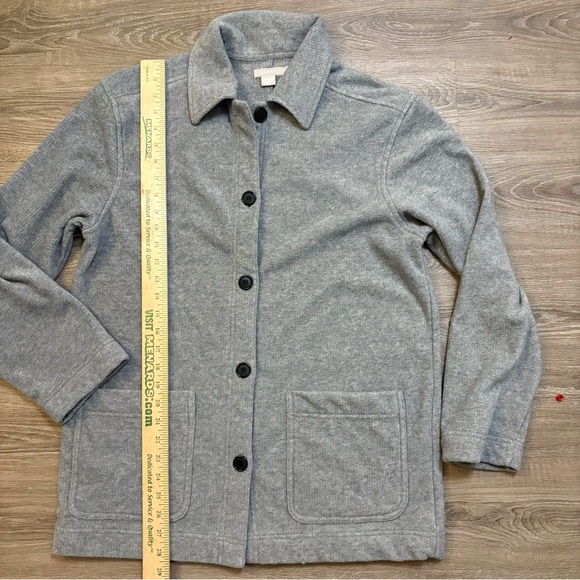 Vintage J.Crew Gray Knit Coatigan Chore Jacket Button Front Size M 90s Y2K - Picture 4 of 10